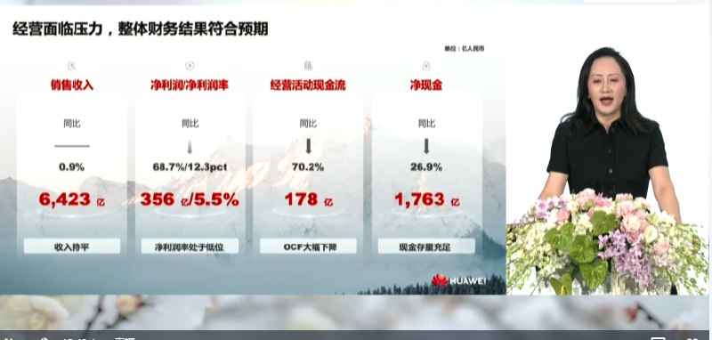 华为：2022年收入增长0.9％，达到6423亿元
