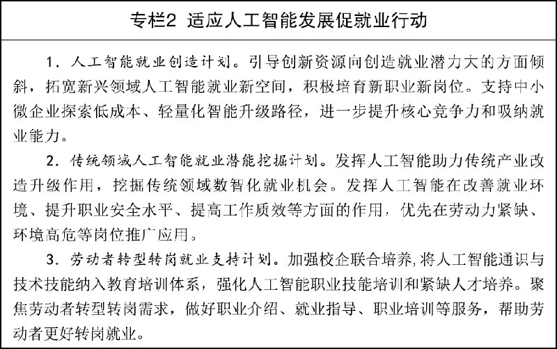 【 #国务院 ：深入实施“ #人工智能 +”行动，强化人工智能的就业创造效应】国务院印发《实施就业优先战略“十五五”规划》，其中提到，适应人工智能发展促进就业创业